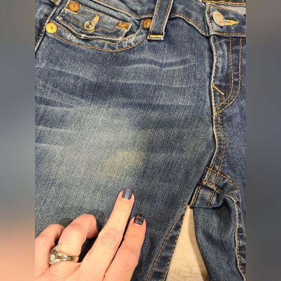True Religion Low-Rise Boot Cut Medium Wash Distressed Jeans | 28 - Picture 15 of 15